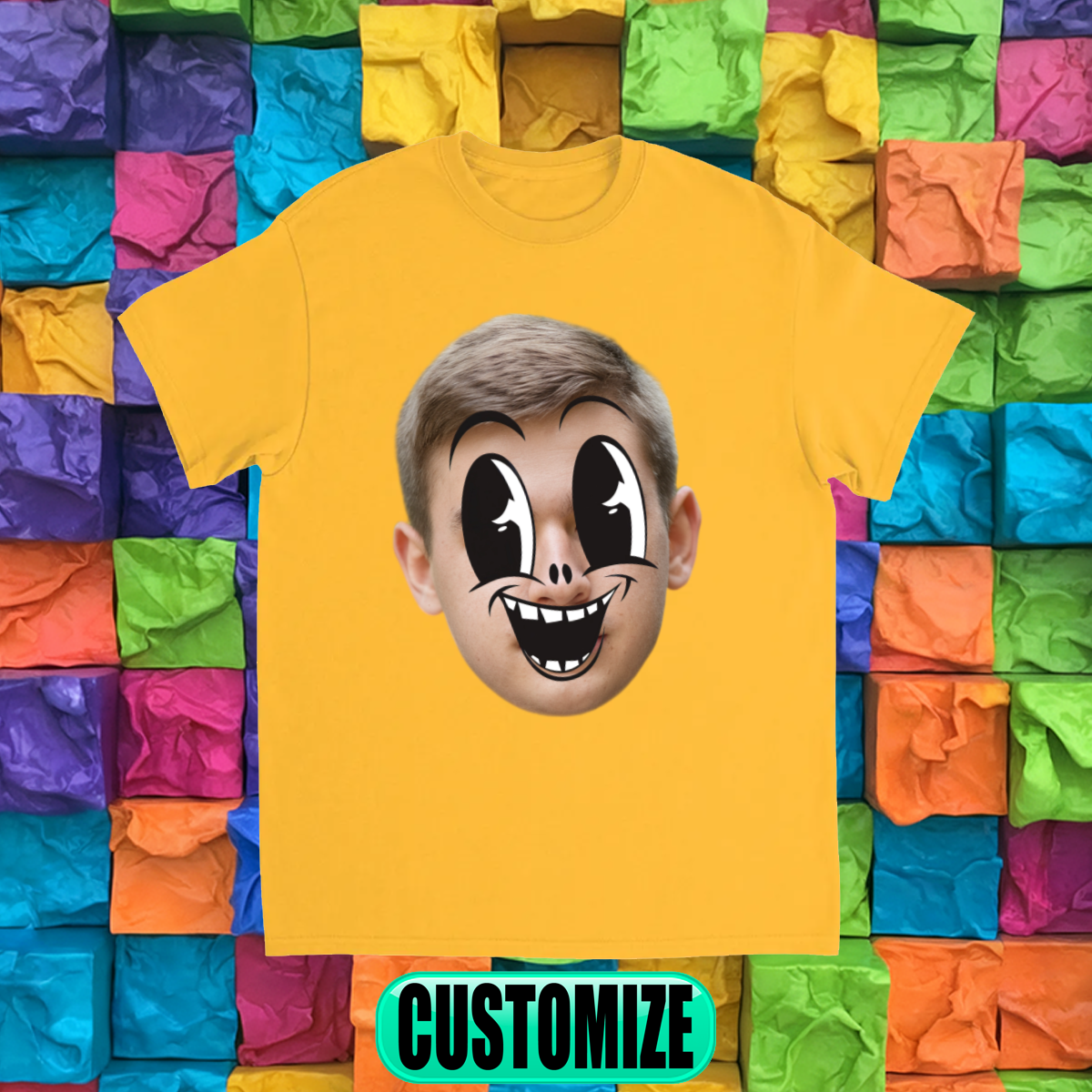 CUSTOM FACE OVERLAY T-SHIRT #11