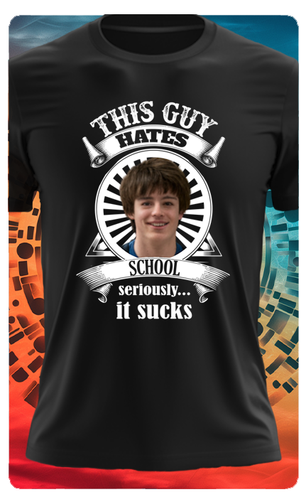 THIS GUY HATES SCHOOL T SHIRT